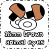 18mm brown safety animal eyes