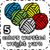 5 colors of yarn required to crochet