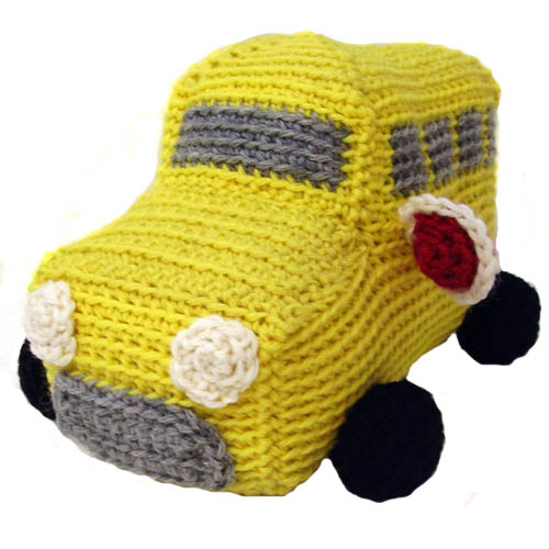 amigurumi crochet plush stuffed animal school bus pattern