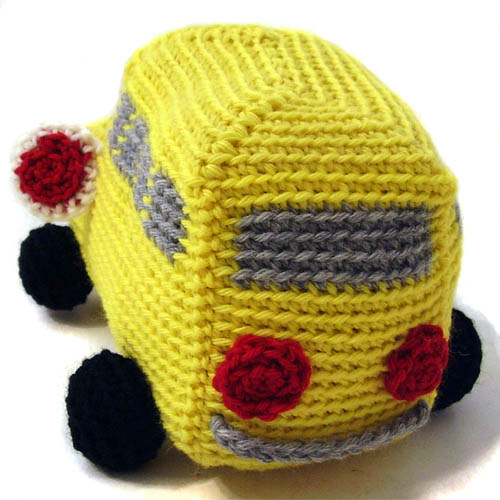 amigurumi crochet plush stuffed animal school bus pattern