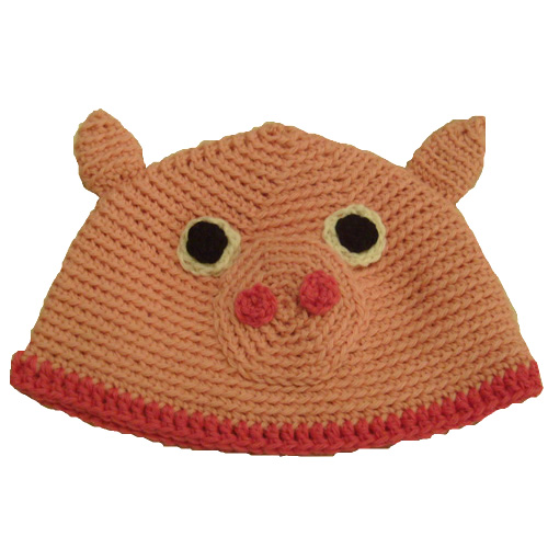 pig hat crochet pattern